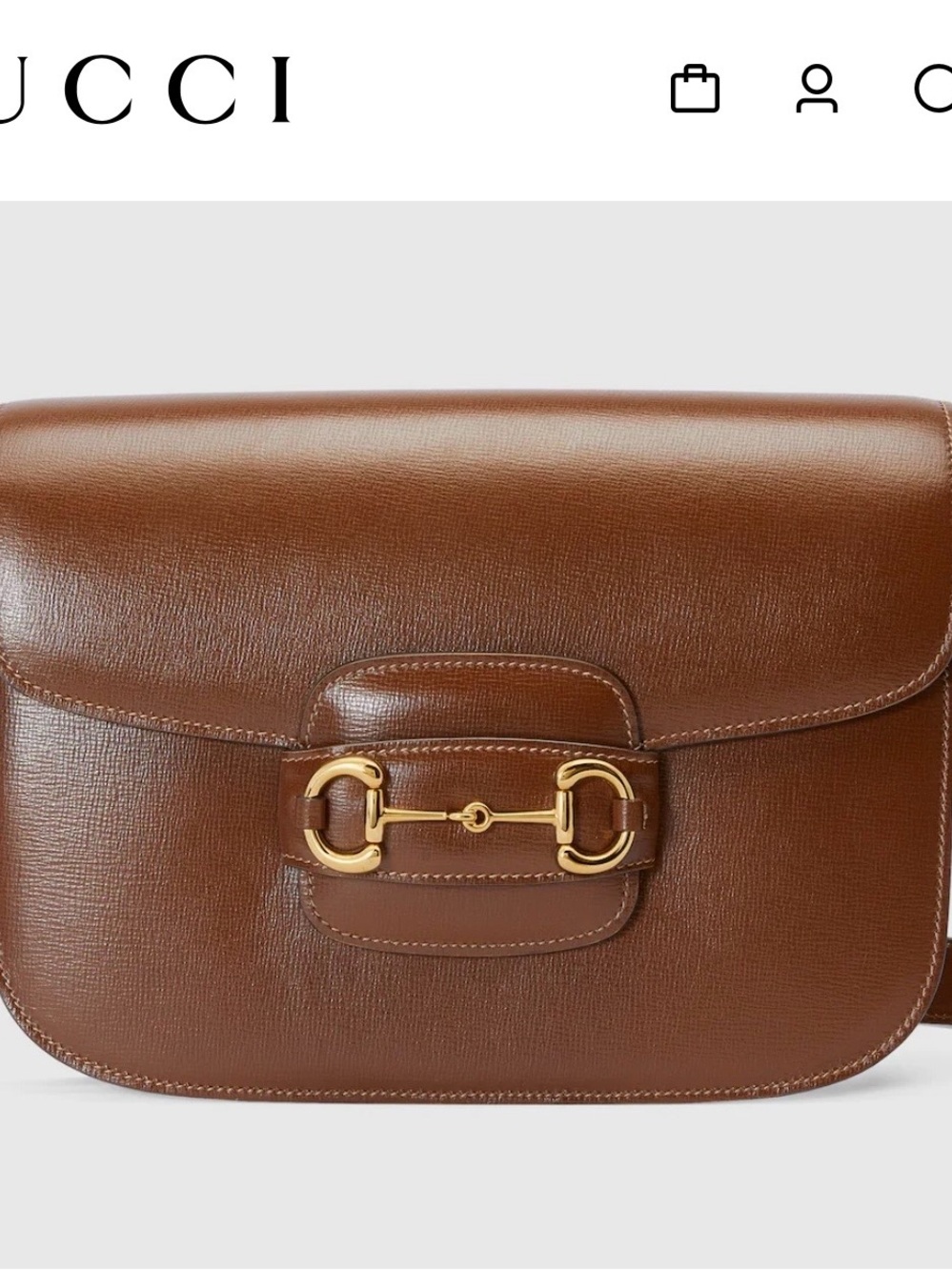 Gucci Brown Leather Horsebit Shoulder Bag